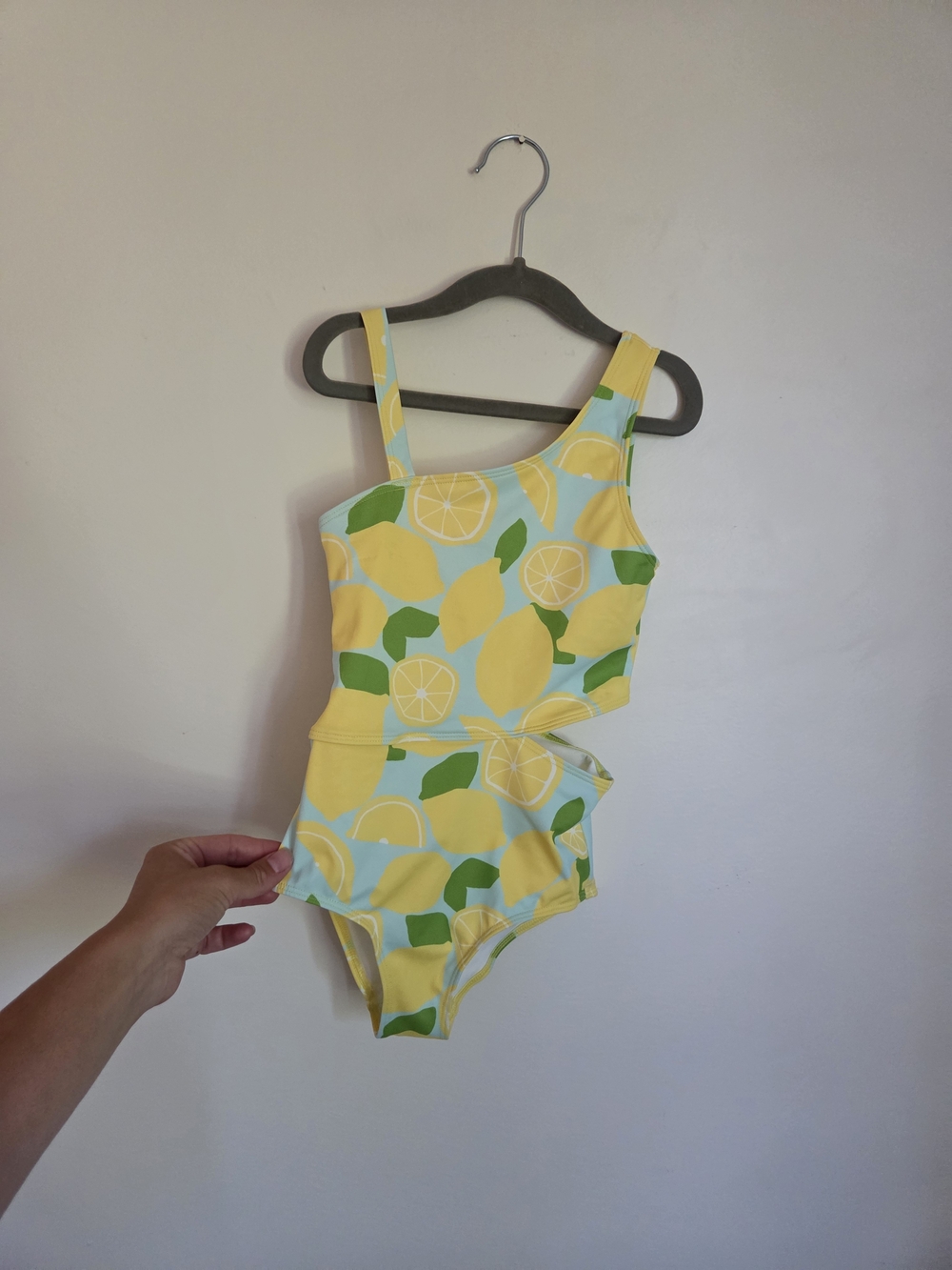 Joe Fresh Girls Lemon Print One-Piece Swimsuit - Yellow, Green, Light Blue